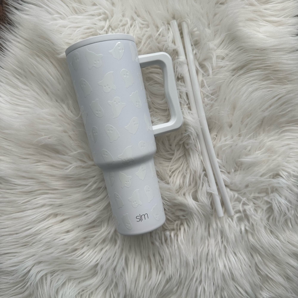 simple modern Halloween Cute Ghosts 40oz trek tumbler
